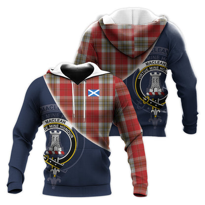 Printivon Maclean Of Duart Dress Red Tartan Scottish Crest Hoodie