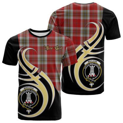 Printivon MacLean of Duart Dress Red Tartan Crest Believe In Me T Shirt