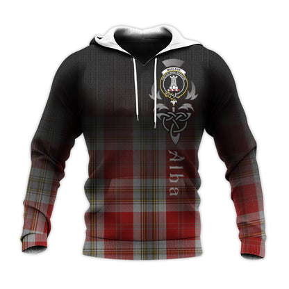 Printivon Maclean Of Duart Dress Red Tartan Crest Alba Celtic Hoodie