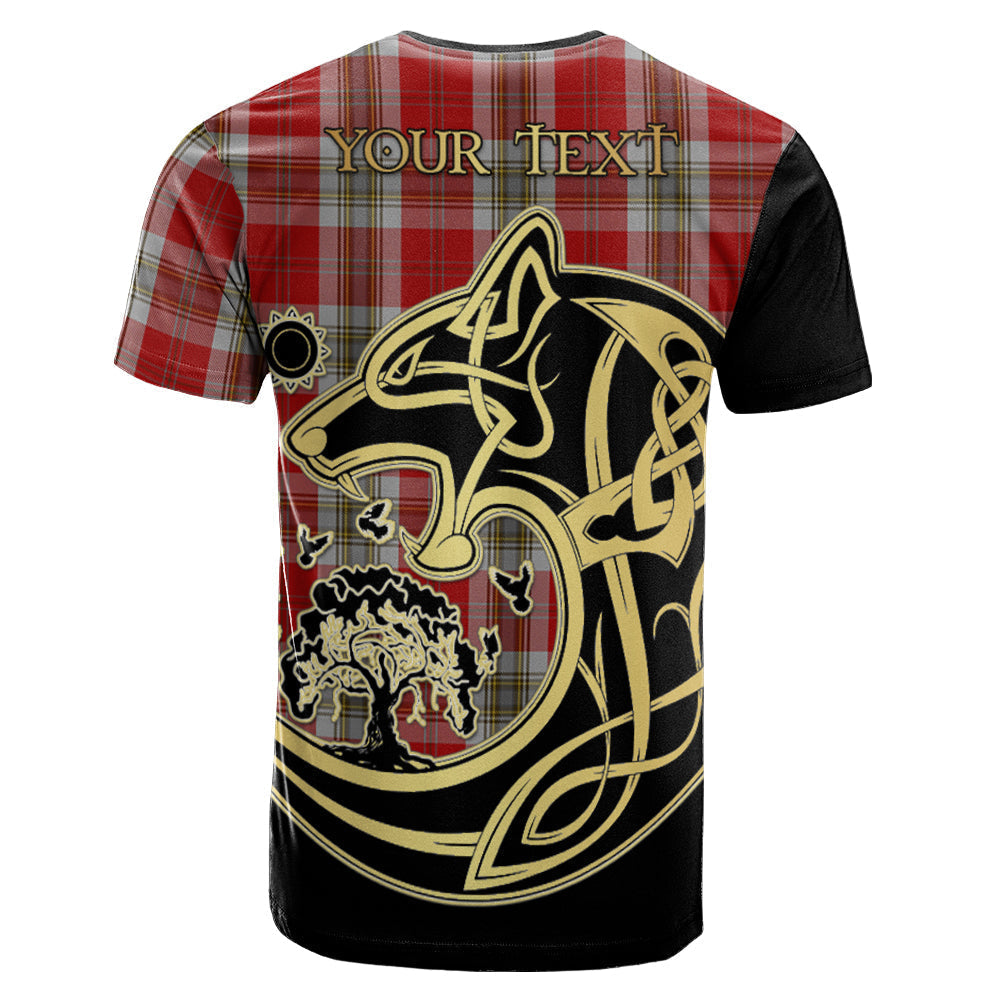 Printivon MacLean of Duart Dress Red Crest Celtic Wolf Tartan T Shirt Custom Your Text
