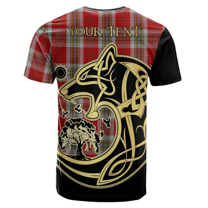 Printivon MacLean of Duart Dress Red Crest Celtic Wolf Tartan T Shirt Custom Your Text