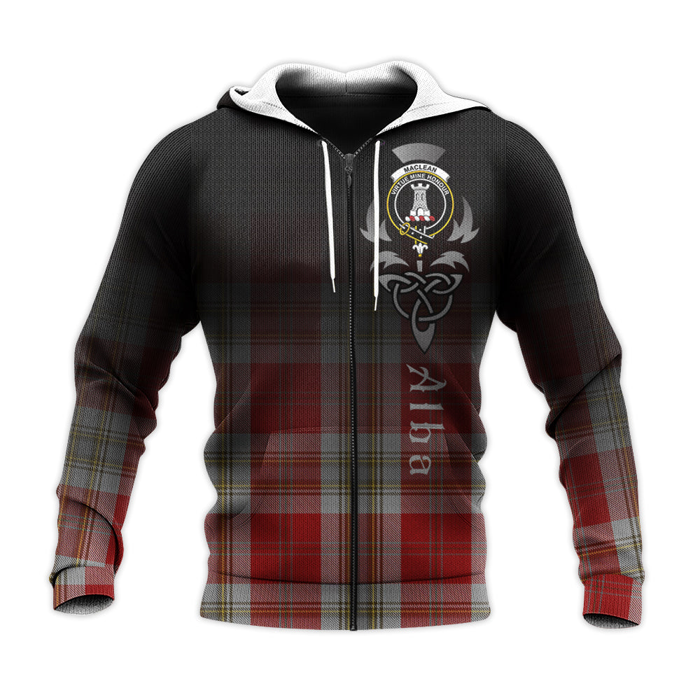 Printivon Maclean Of Duart Dress Red Tartan Crest Alba Celtic Hoodie