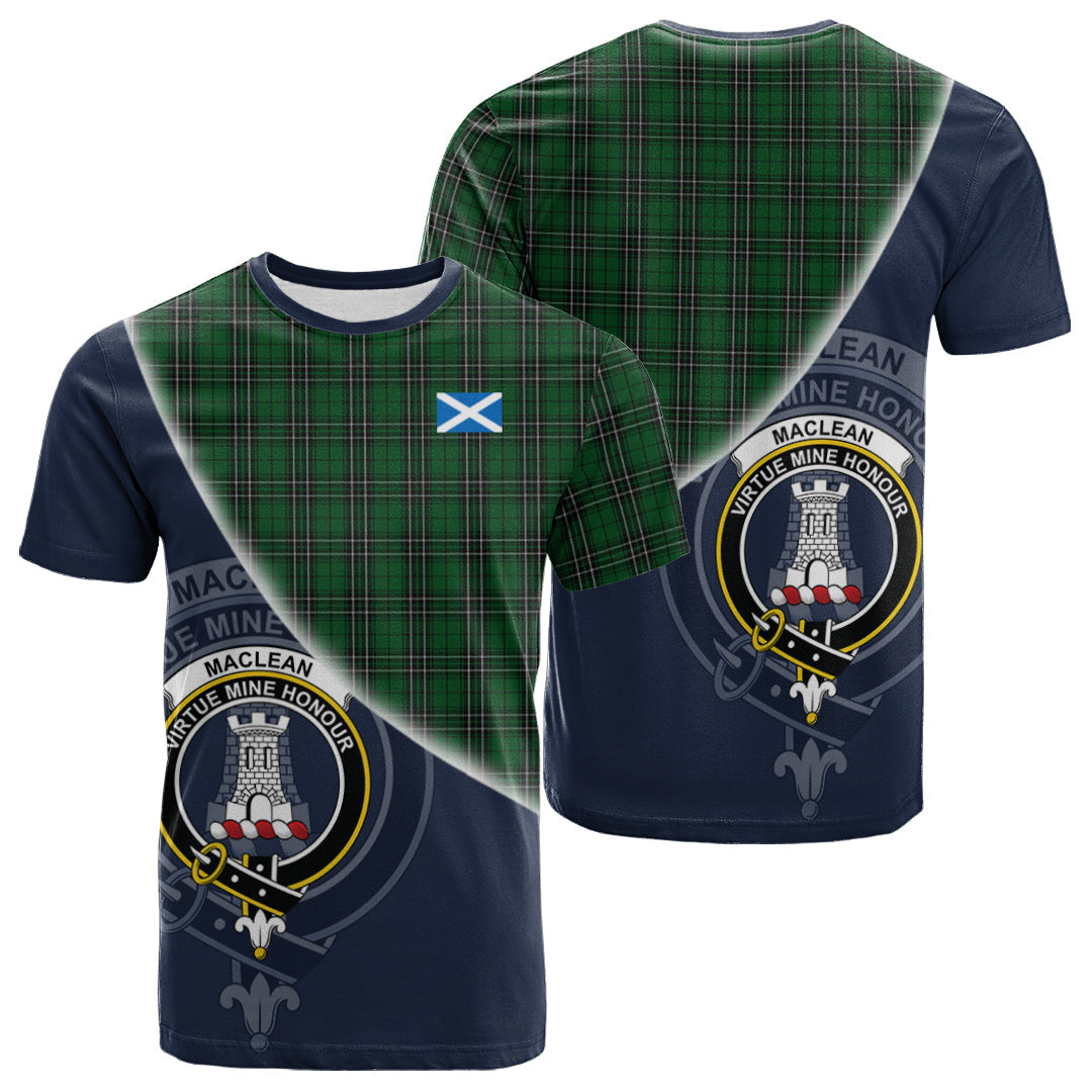 Printivon MacLean of Duart Hunting Tartan Scottish Crest T Shirt