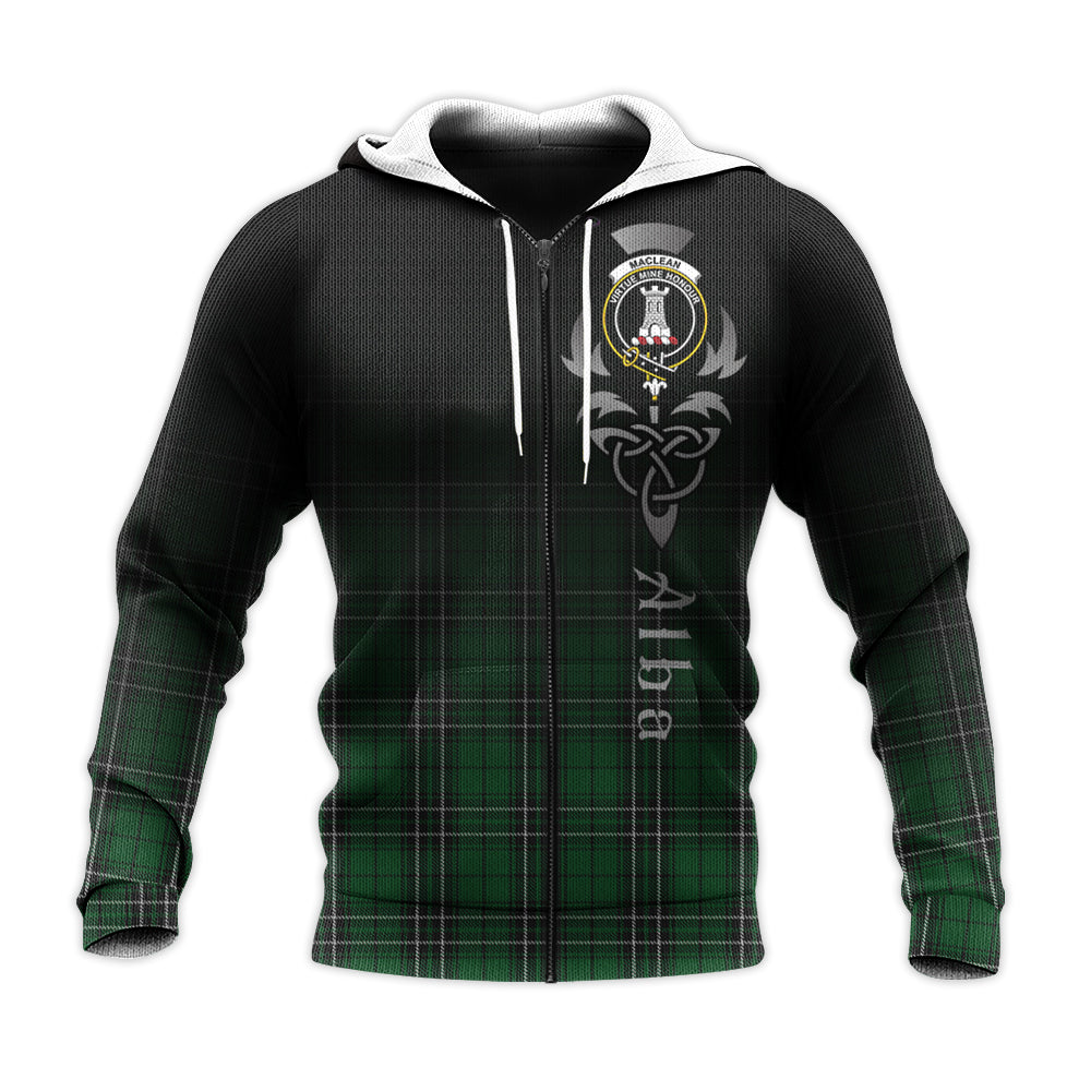 Printivon Maclean Of Duart Hunting Tartan Crest Alba Celtic Hoodie