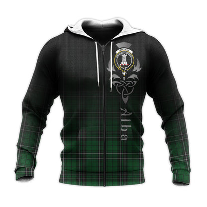 Printivon Maclean Of Duart Hunting Tartan Crest Alba Celtic Hoodie