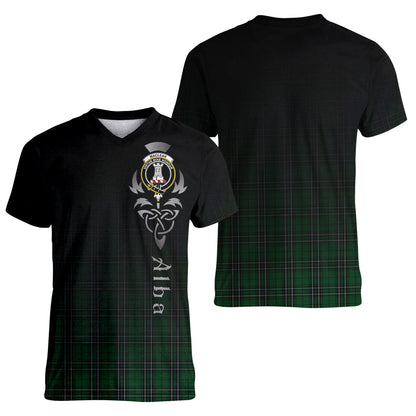 Printivon MacLean of Duart Hunting Tartan Crest Alba Celtic T Shirt