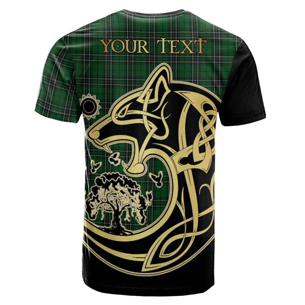 Printivon MacLean of Duart Hunting Crest Celtic Wolf Tartan T Shirt Custom Your Text