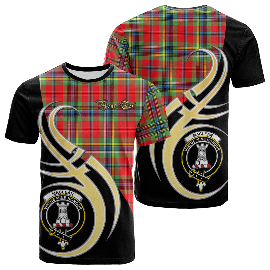 Printivon MacLean of Duart Modern Tartan Crest Believe In Me T Shirt