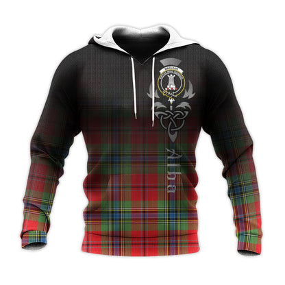Printivon Maclean Of Duart Modern Tartan Crest Alba Celtic Hoodie