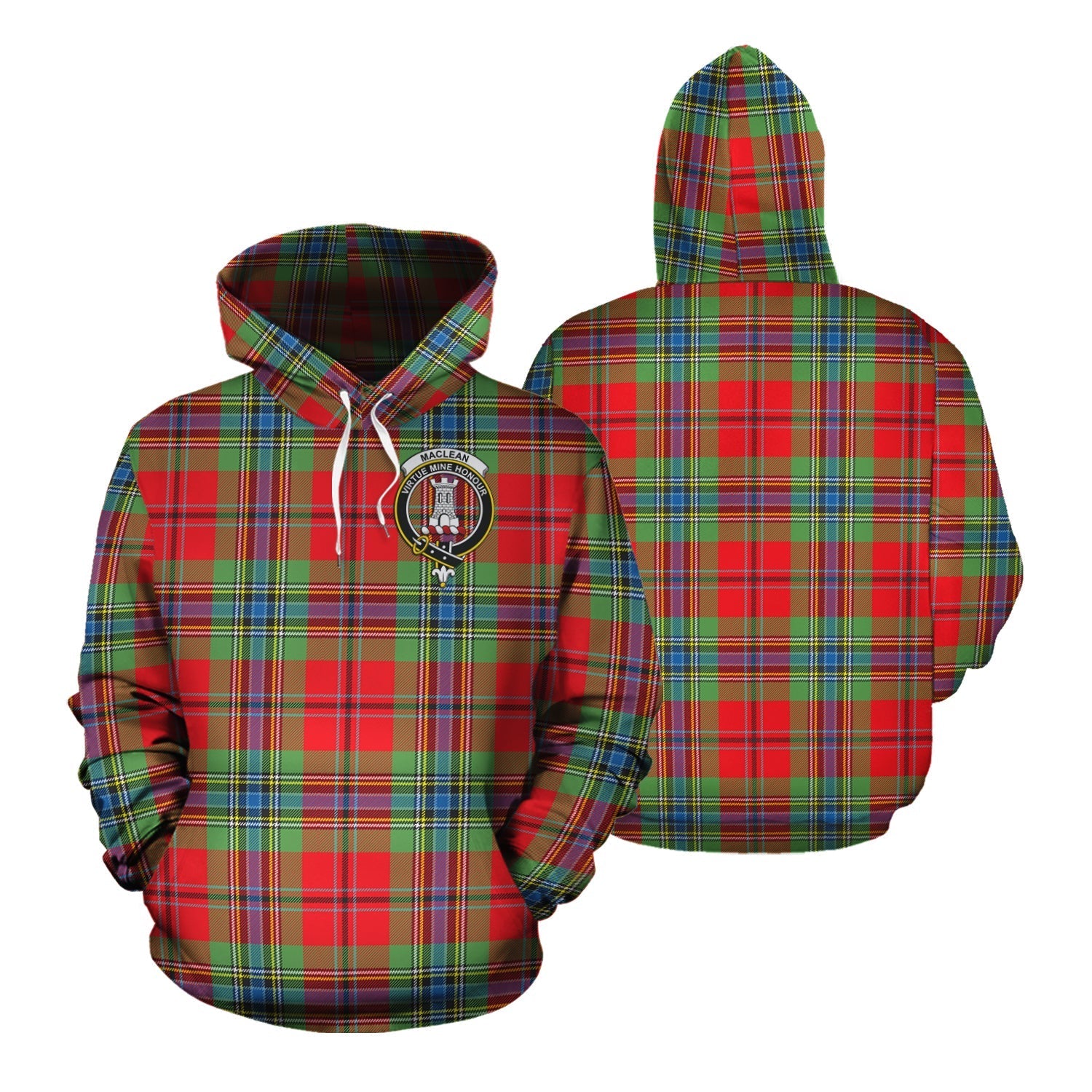 Printivon Maclean Of Duart Modern Tartan Hoodie