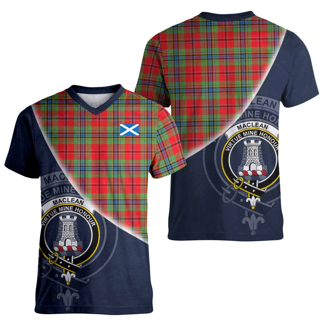 Printivon MacLean of Duart Modern Tartan Scottish Crest T Shirt