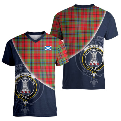 Printivon MacLean of Duart Modern Tartan Scottish Crest T Shirt