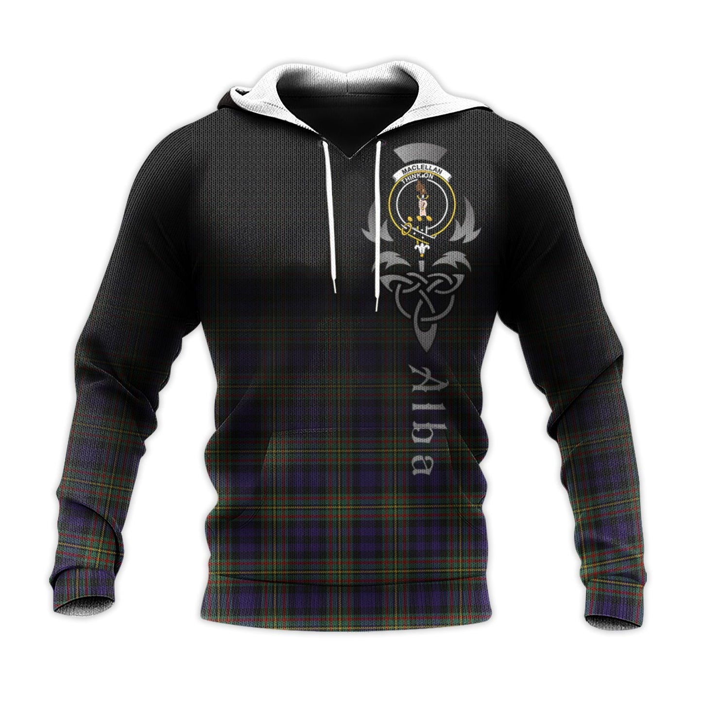 Printivon Maclellan Tartan Crest Alba Celtic Hoodie