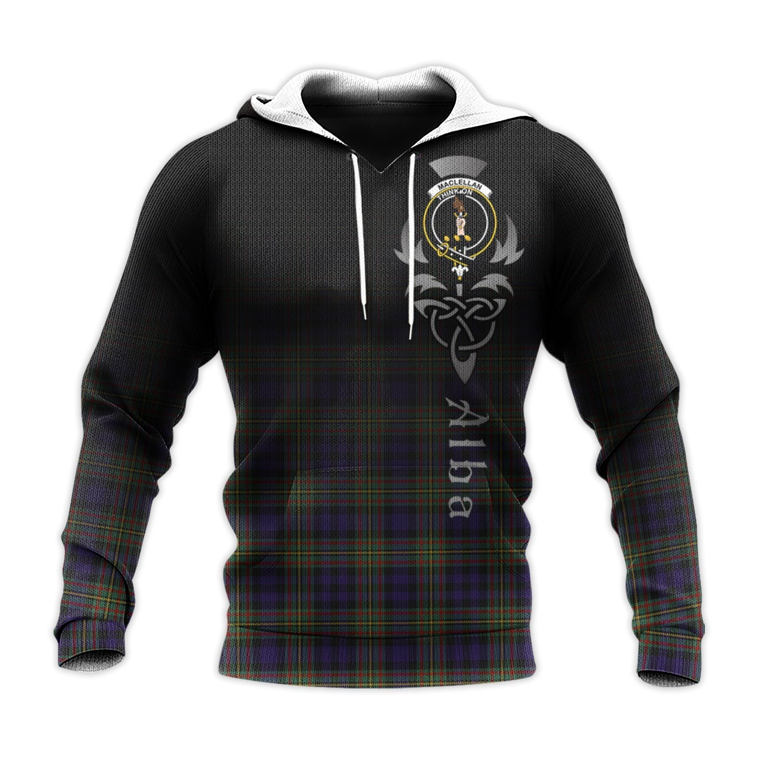 Printivon Maclellan Tartan Crest Alba Celtic Hoodie