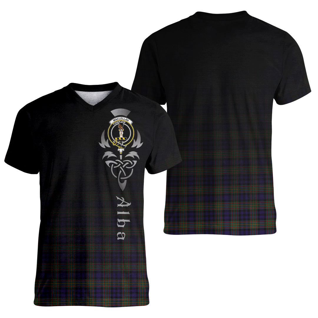 Printivon MacLellan Tartan Crest Alba Celtic T Shirt