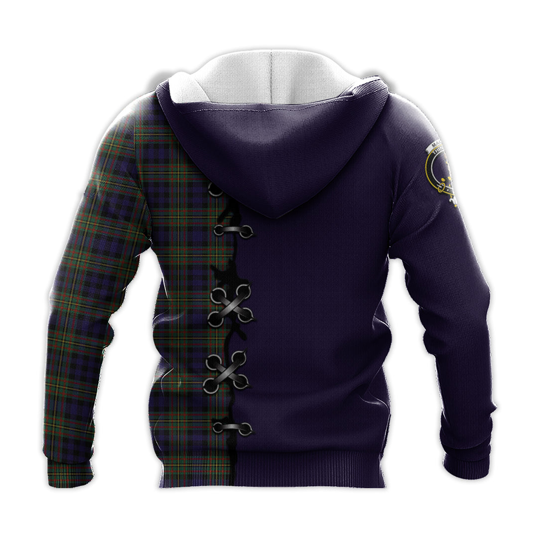 Printivon Maclellan Tartan Hoodie Lion Rampant And Celtic Thistle Style