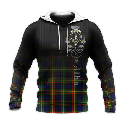 Printivon Maclellan Modern Tartan Crest Alba Celtic Hoodie