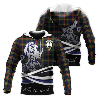 Printivon Maclellan Modern Tartan Scottish Lion Hoodie