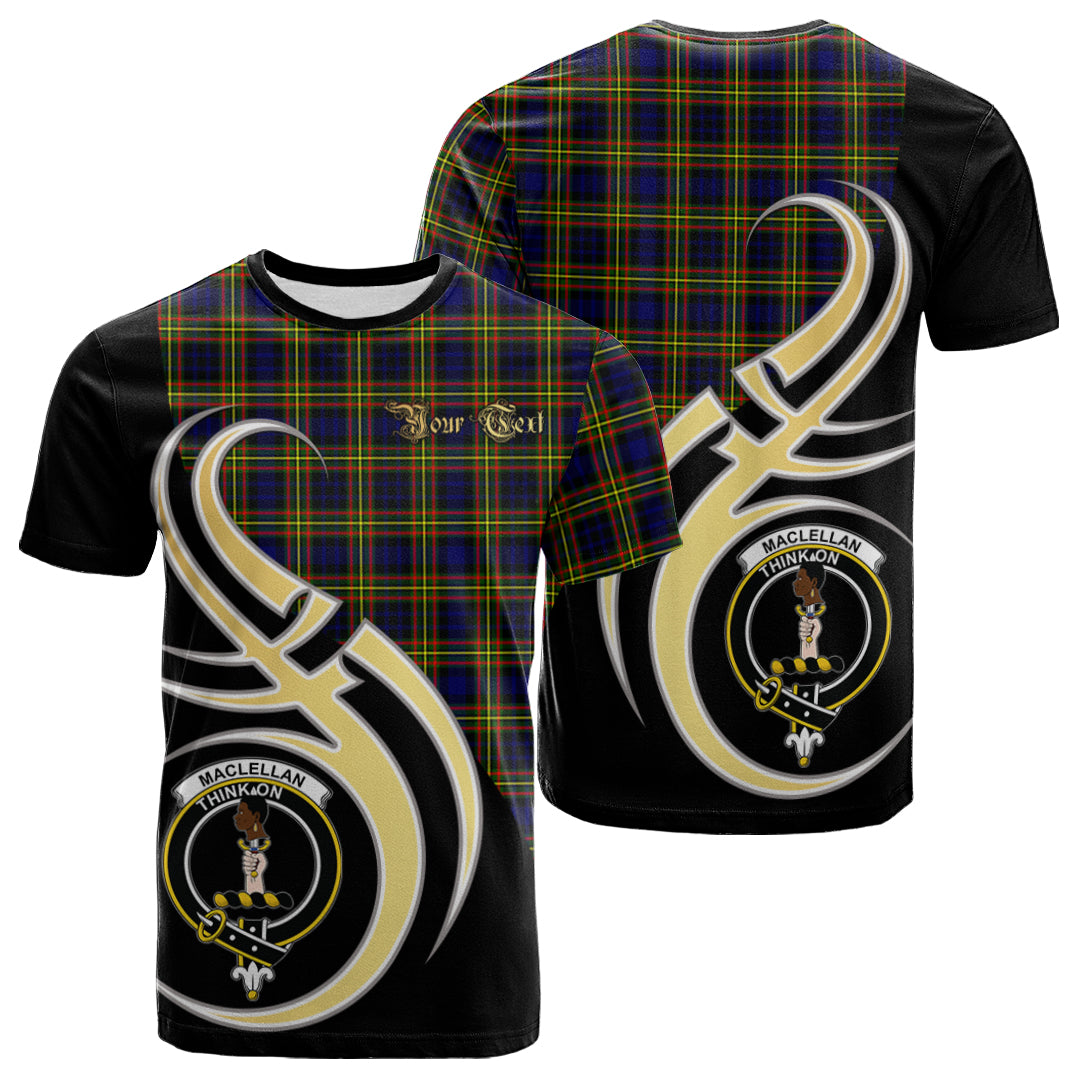 Printivon MacLellan Modern Tartan Crest Believe In Me T Shirt