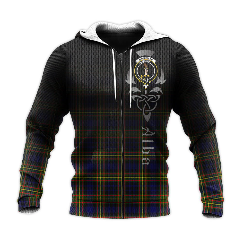 Printivon Maclellan Modern Tartan Crest Alba Celtic Hoodie