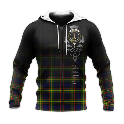 Printivon Maclellan Modern Tartan Crest Alba Celtic Hoodie