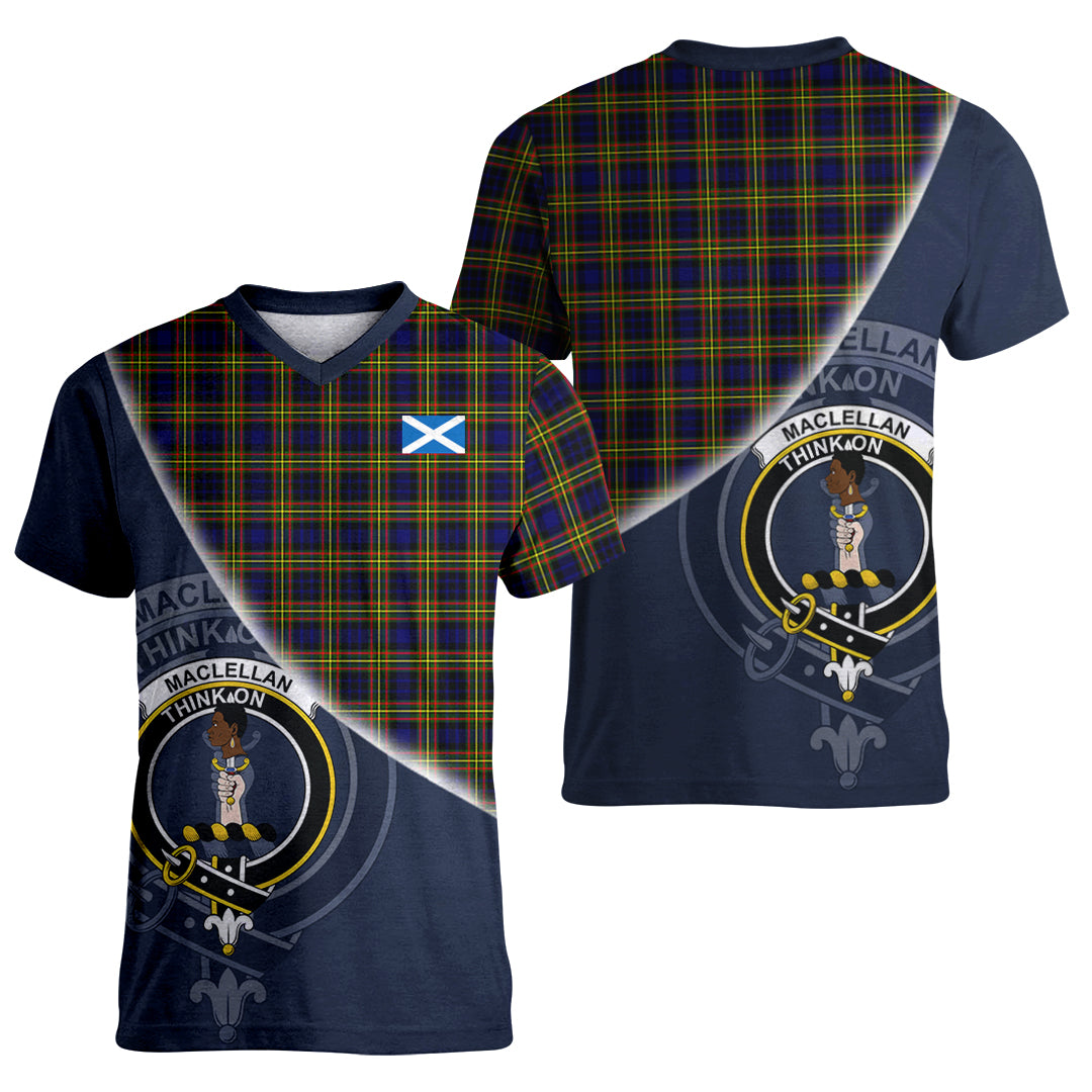 Printivon MacLellan Modern Tartan Scottish Crest T Shirt