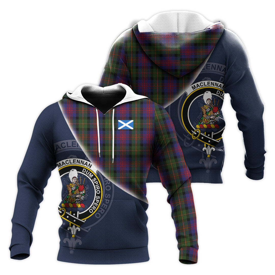 Printivon Maclennan Tartan Scottish Crest Hoodie