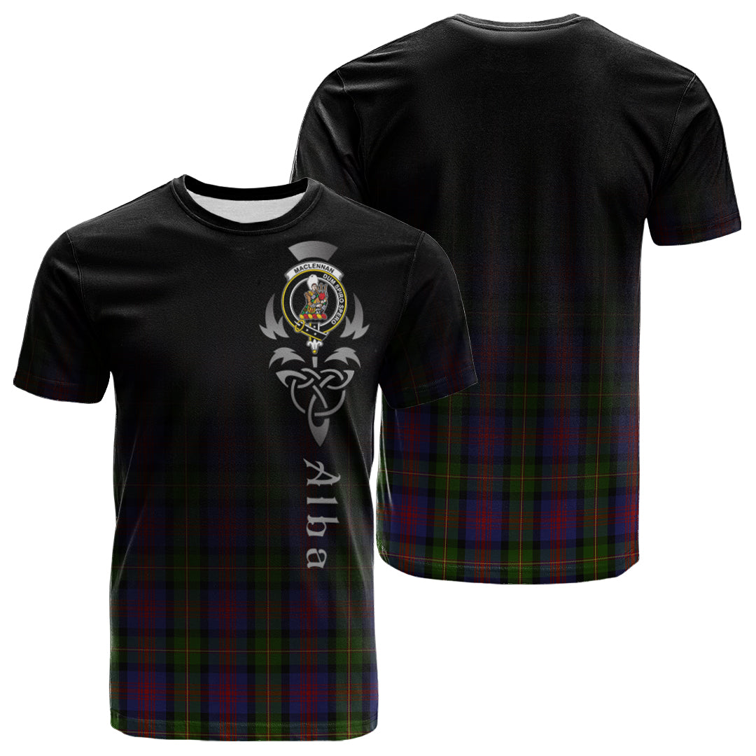 Printivon MacLennan Tartan Crest Alba Celtic T Shirt