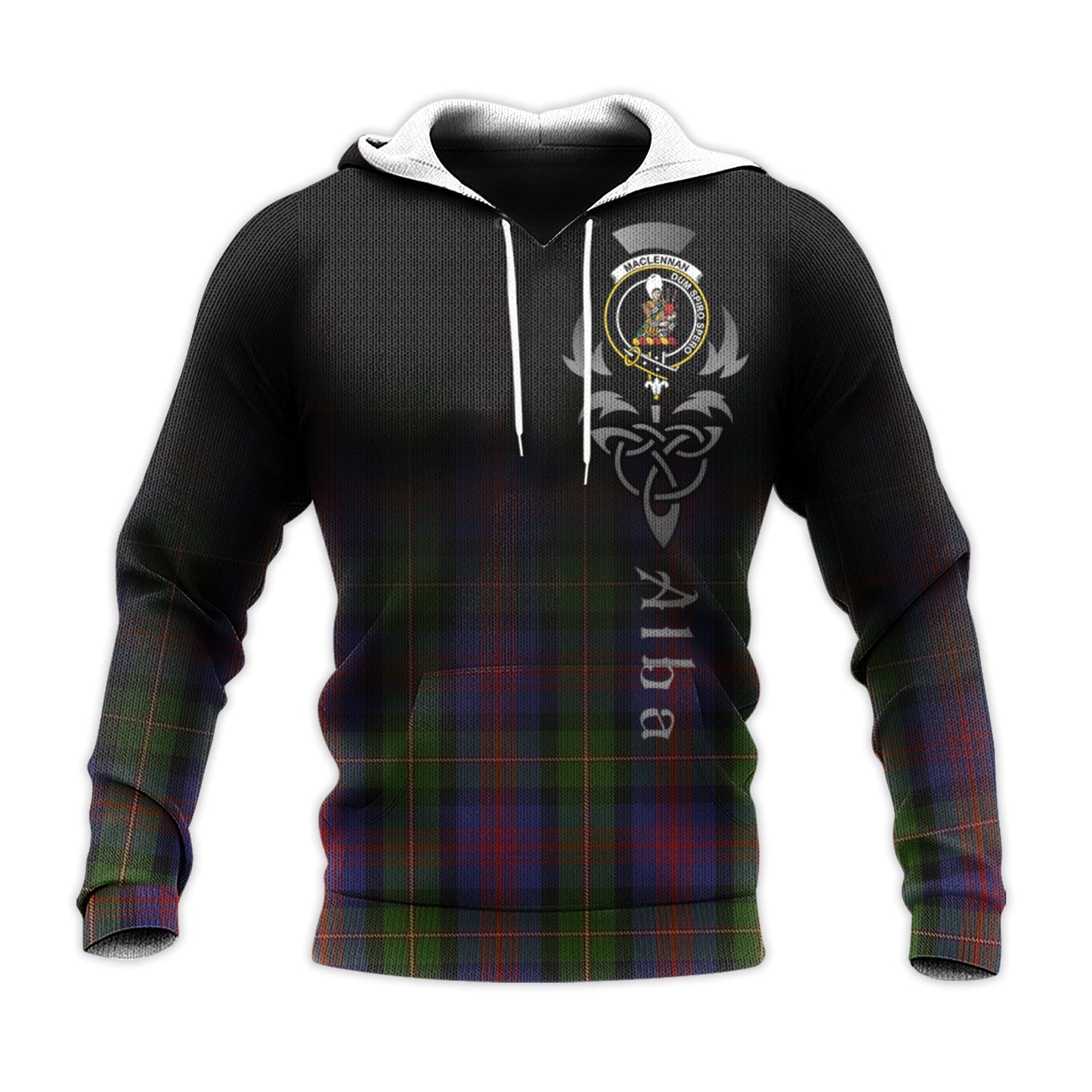 Printivon Maclennan Tartan Crest Alba Celtic Hoodie
