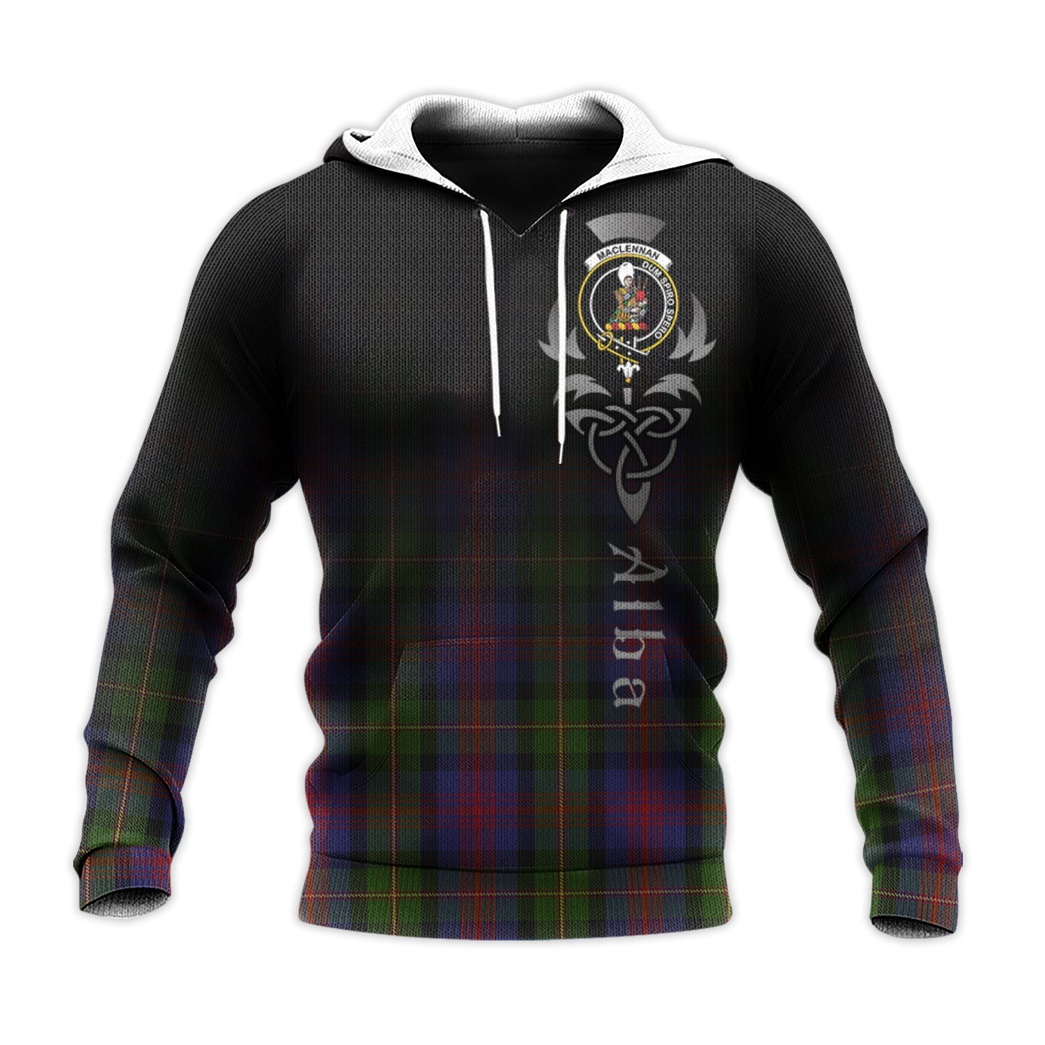 Printivon Maclennan Tartan Crest Alba Celtic Hoodie