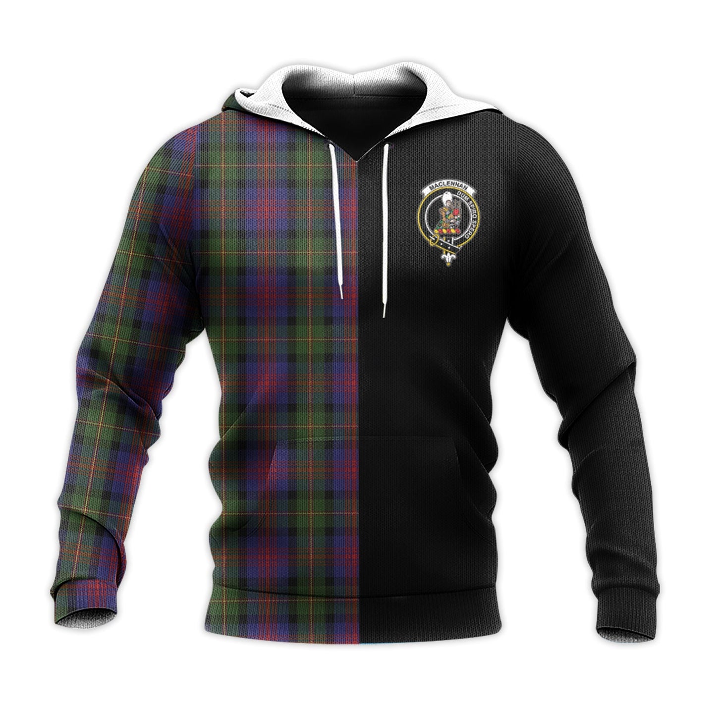 Printivon Maclennan Tartan Personalize Half Hoodie