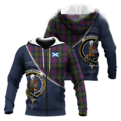 Printivon Maclennan Tartan Scottish Crest Hoodie