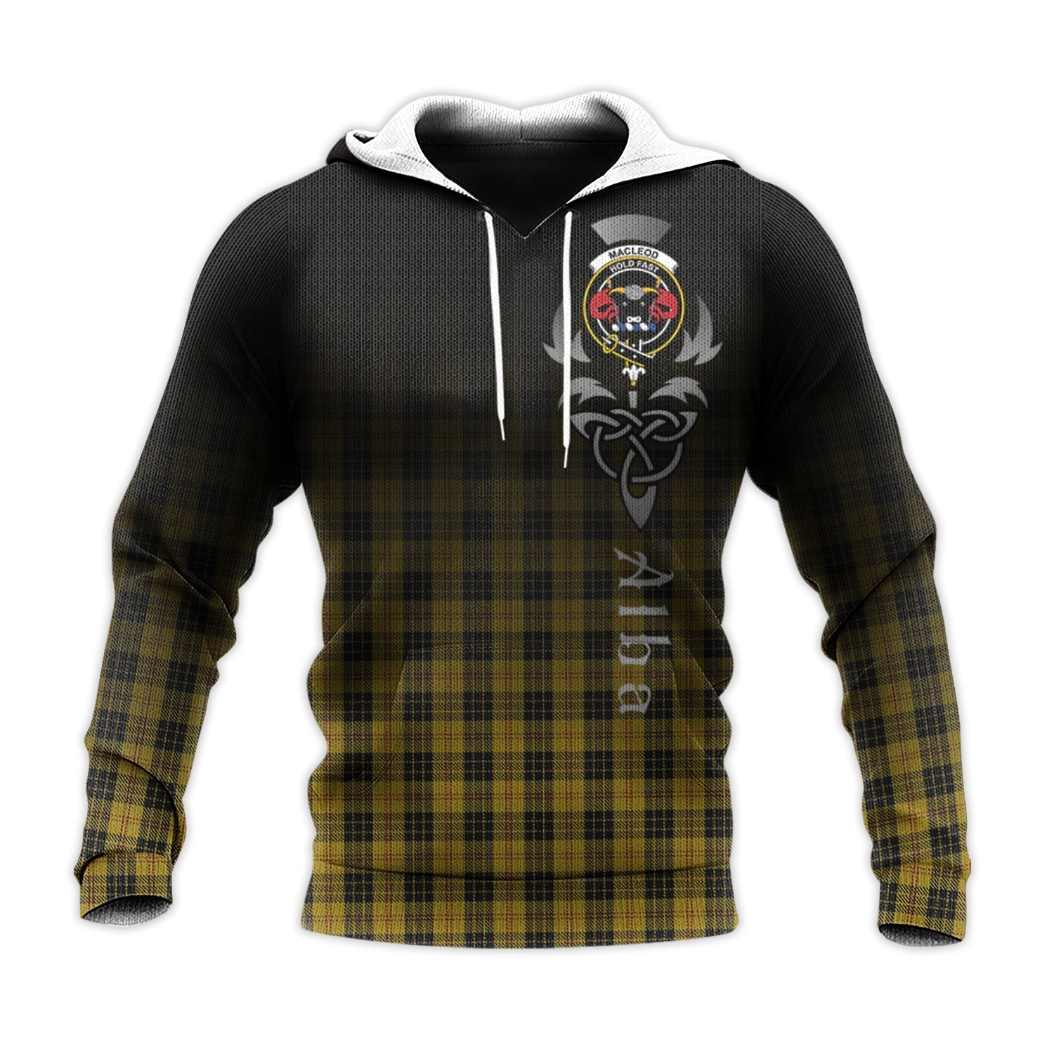 Printivon Macleod Tartan Crest Alba Celtic Hoodie