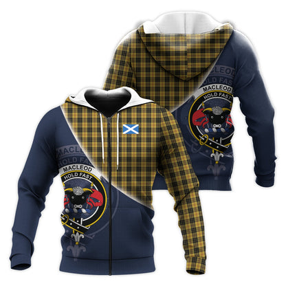 Printivon Macleod Tartan Scottish Crest Hoodie