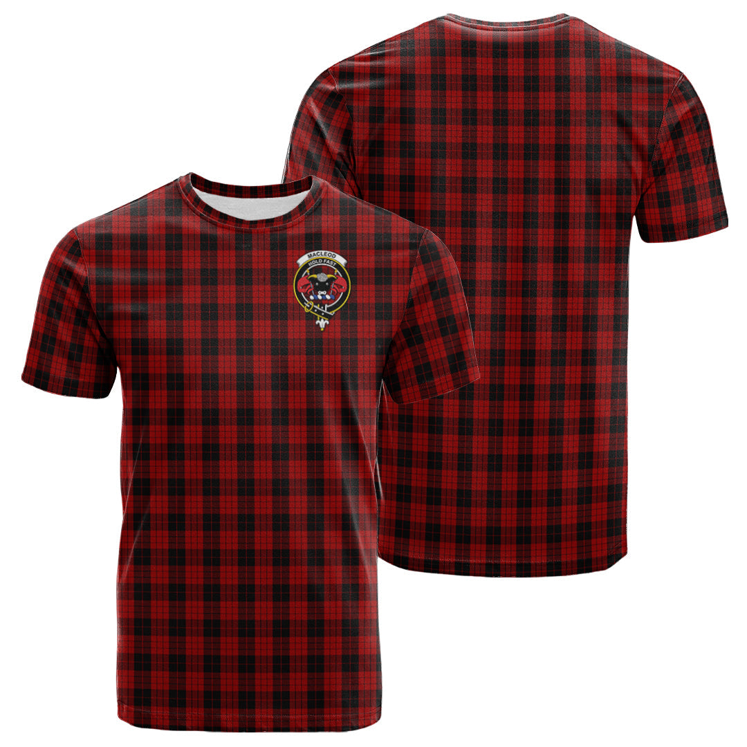 Printivon MacLeod Black and Red Tartan T Shirt