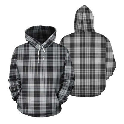 Printivon Macleod Black And White Tartan Hoodie