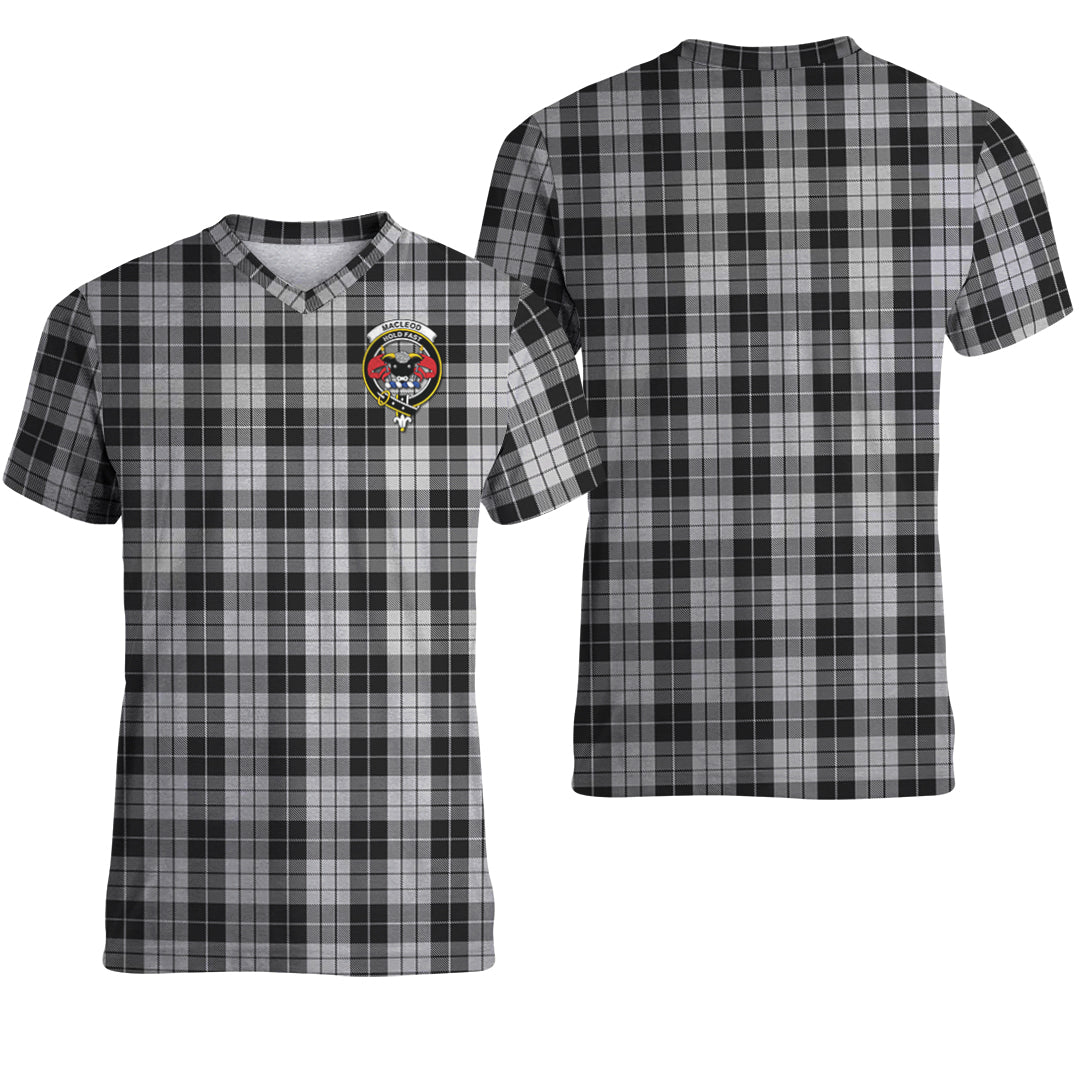 Printivon MacLeod Black and White Tartan T Shirt