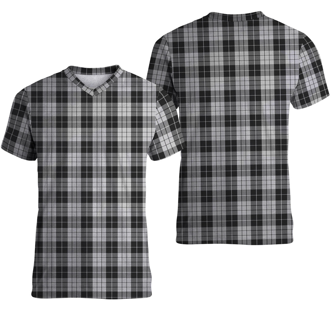 Printivon MacLeod Black and White Tartan T Shirt