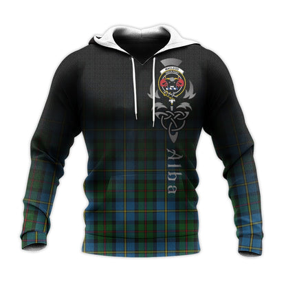 Printivon Macleod Green Tartan Crest Alba Celtic Hoodie