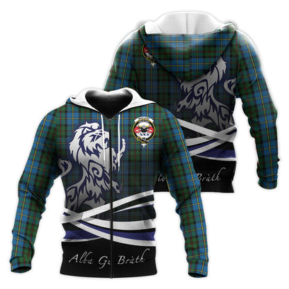 Printivon Macleod Green Tartan Scottish Lion Hoodie