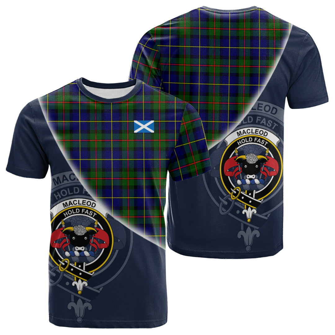 Printivon MacLeod of Harris Modern Tartan Scottish Crest T Shirt