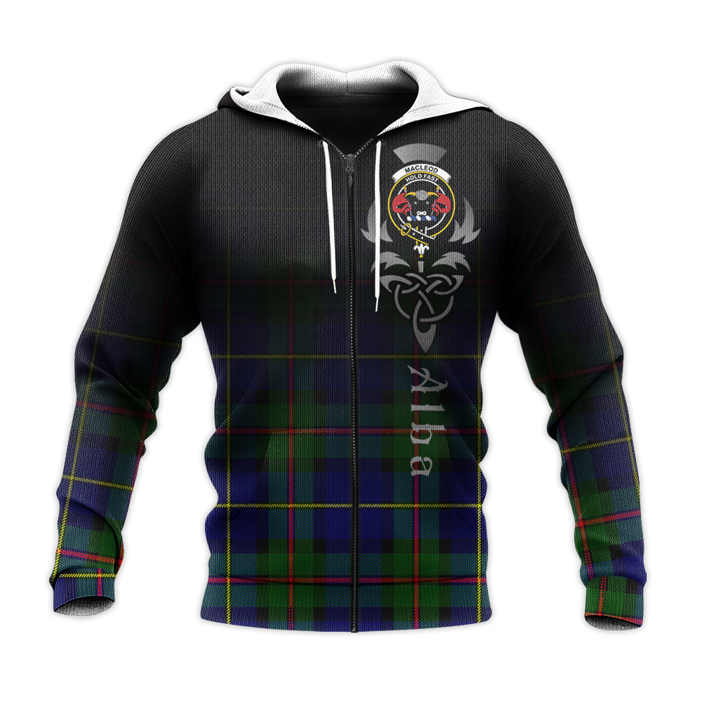 Printivon Macleod Of Harris Modern Tartan Crest Alba Celtic Hoodie