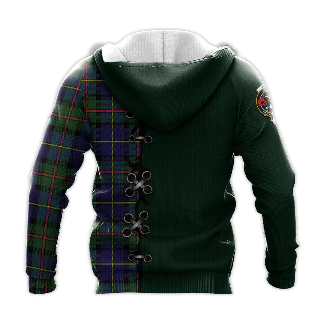Printivon Macleod Of Harris Modern Tartan Hoodie Lion Rampant And Celtic Thistle Style