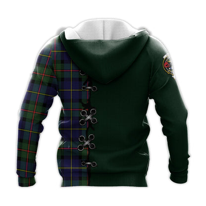 Printivon Macleod Of Harris Modern Tartan Hoodie Lion Rampant And Celtic Thistle Style
