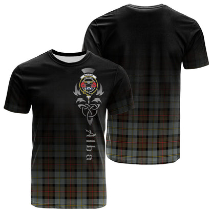 Printivon MacLeod of Harris Weathered Tartan Crest Alba Celtic T Shirt