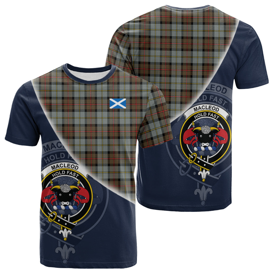 Printivon MacLeod of Harris Weathered Tartan Scottish Crest T Shirt