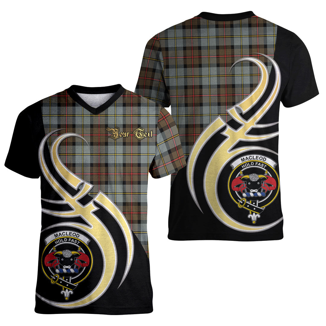 Printivon MacLeod of Harris Weathered Tartan Crest Believe In Me T Shirt