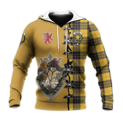 Printivon Macleod Of Lewis Ancient Tartan Hoodie Lion Rampant And Celtic Thistle Style