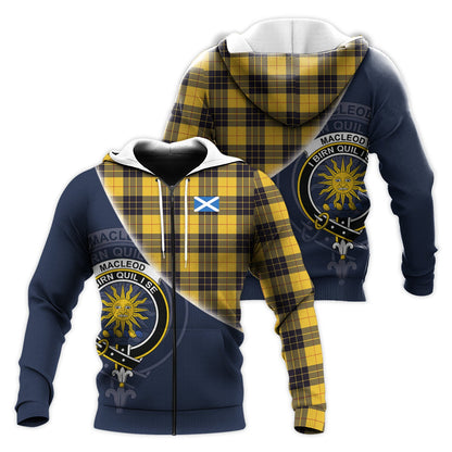 Printivon Macleod Of Lewis Ancient Tartan Scottish Crest Hoodie