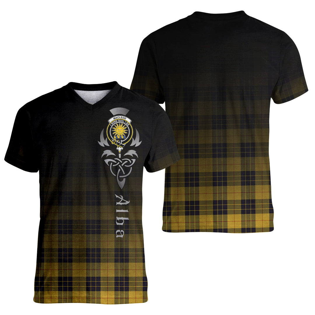 Printivon MacLeod of Lewis Ancient Tartan Crest Alba Celtic T Shirt